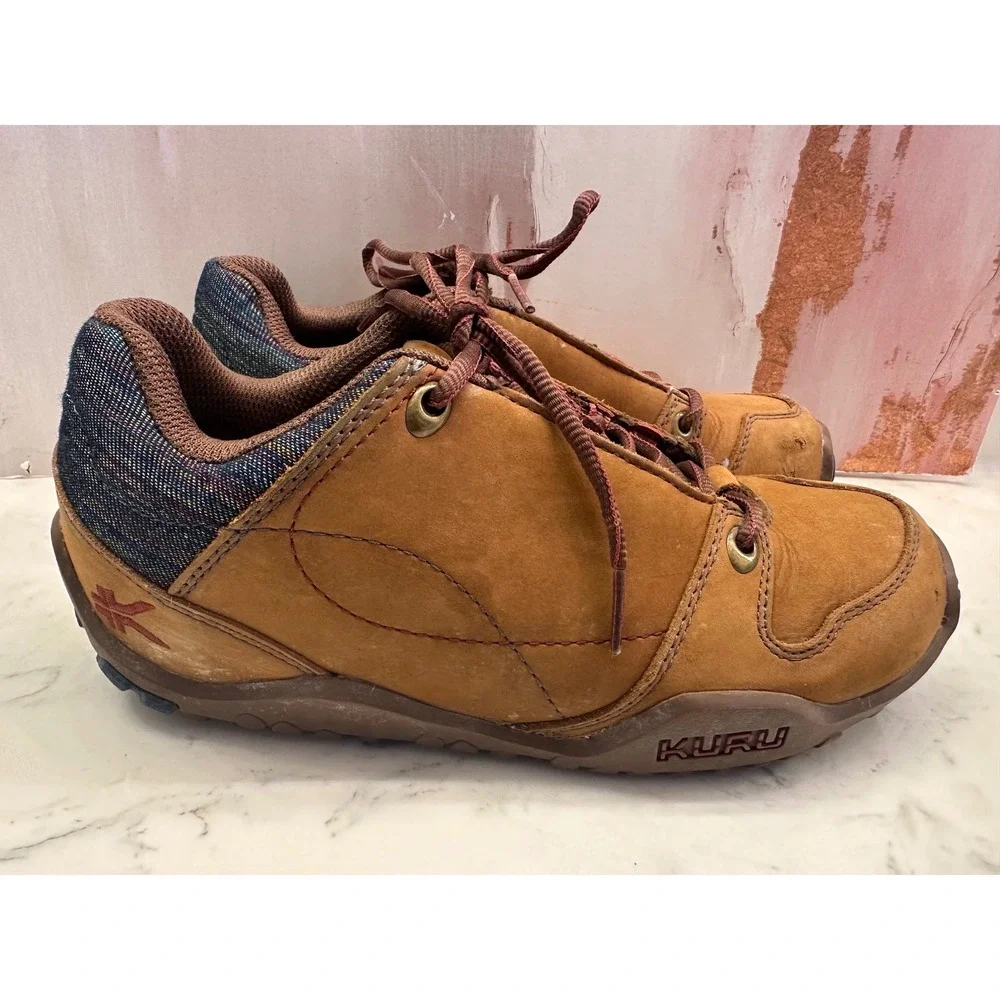 Kuru Kruzr II Tan Leather Hiking‎ Shoes Womens 7.5 Orthopedic Trail Gorpcore